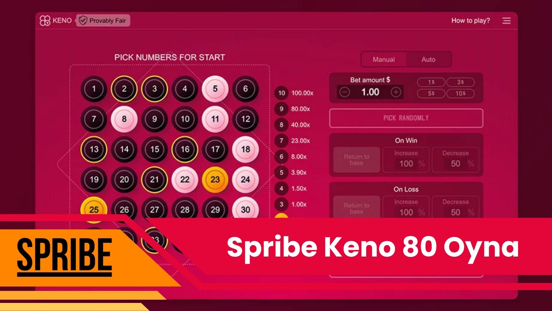 Spribe Keno 80 Oyna